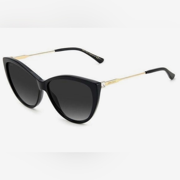 Jimmy Choo Black Cat-Eye Sunglasses RYM/S 0807/90 - Picture 5 of 9